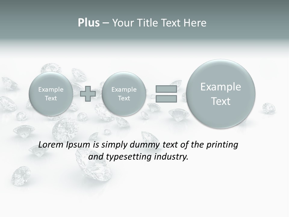 Clear Reflection Gemstones PowerPoint Template