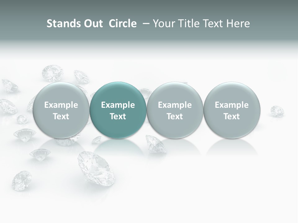 Clear Reflection Gemstones PowerPoint Template