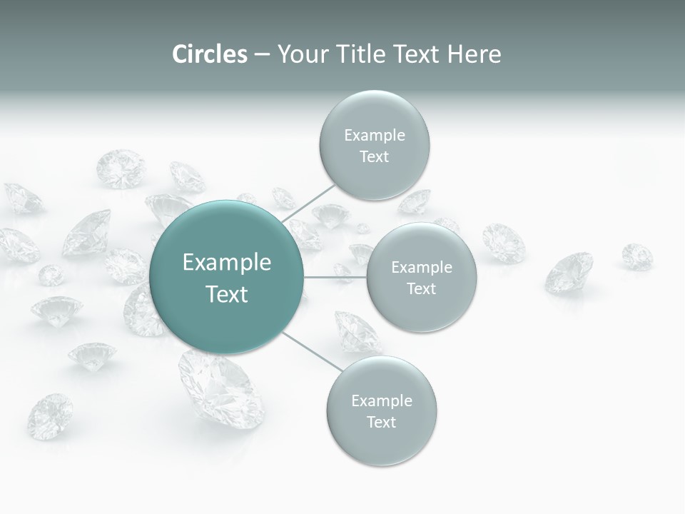 Clear Reflection Gemstones PowerPoint Template