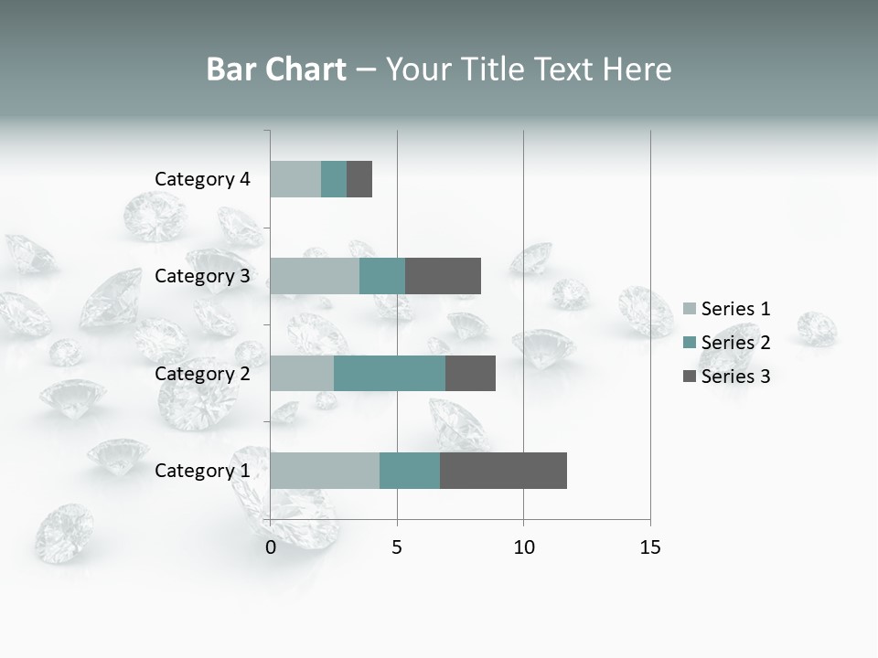 Clear Reflection Gemstones PowerPoint Template