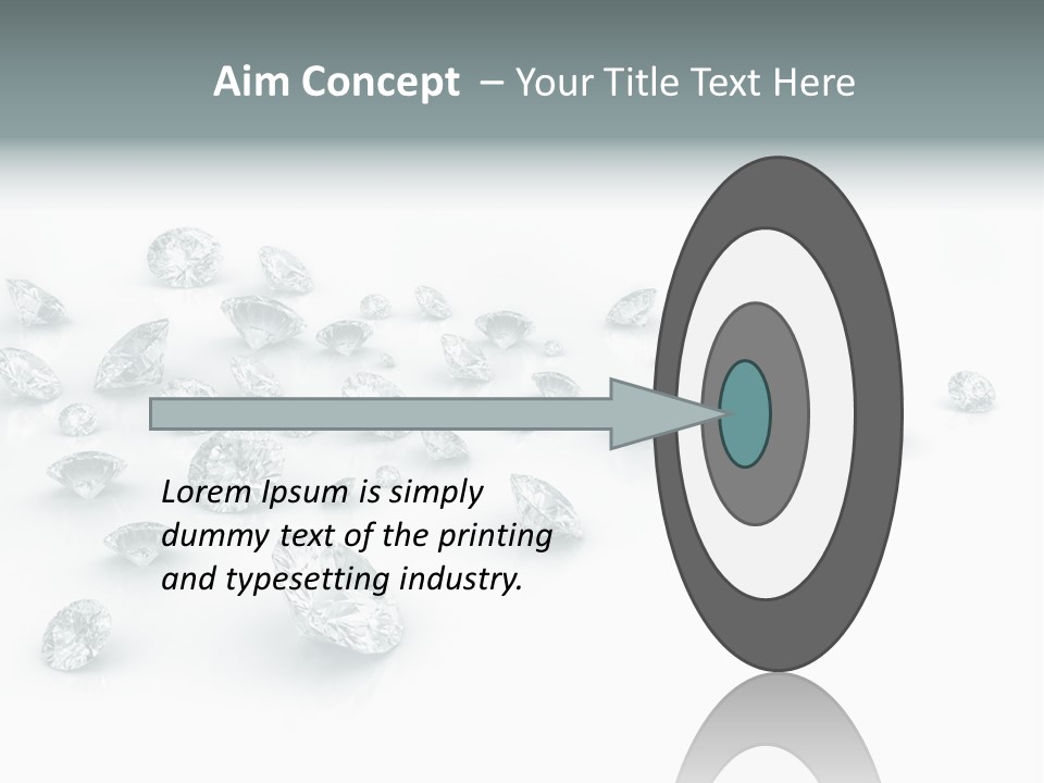 Clear Reflection Gemstones PowerPoint Template