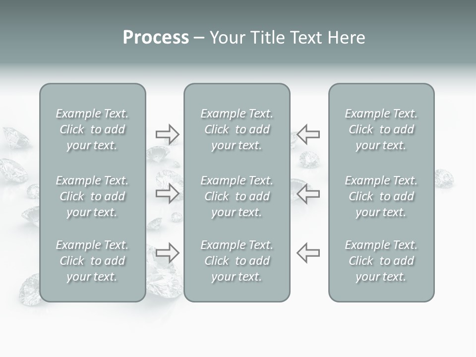 Clear Reflection Gemstones PowerPoint Template