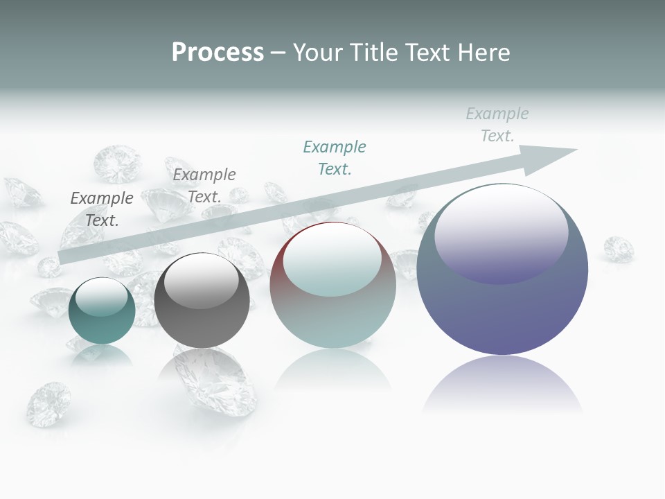 Clear Reflection Gemstones PowerPoint Template