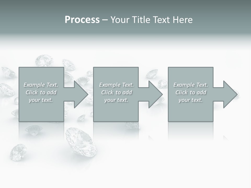 Clear Reflection Gemstones PowerPoint Template