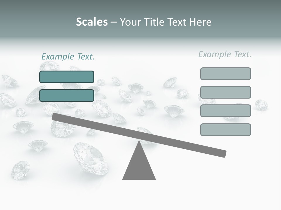 Clear Reflection Gemstones PowerPoint Template