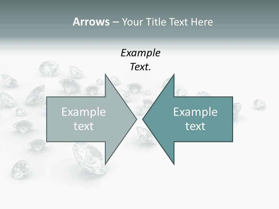 Clear Reflection Gemstones PowerPoint Template