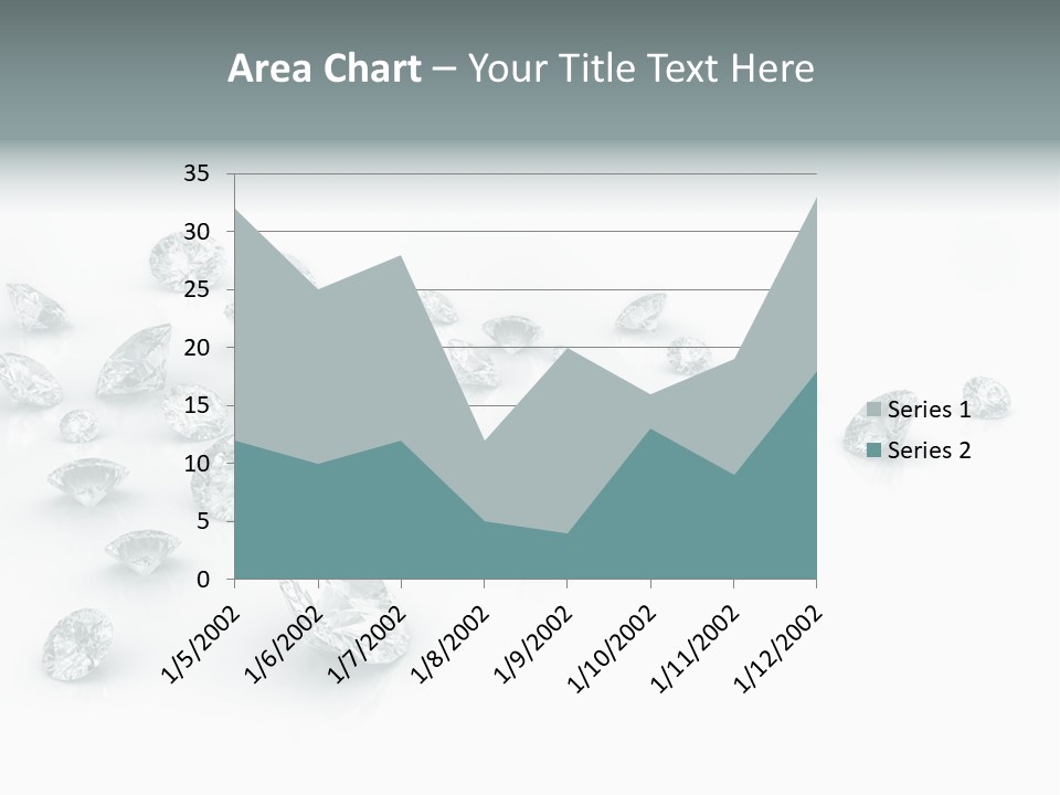 Clear Reflection Gemstones PowerPoint Template