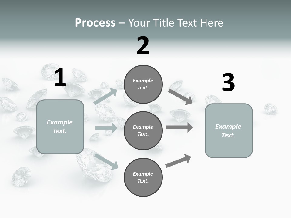 Clear Reflection Gemstones PowerPoint Template