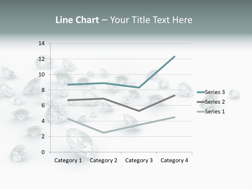 Clear Reflection Gemstones PowerPoint Template