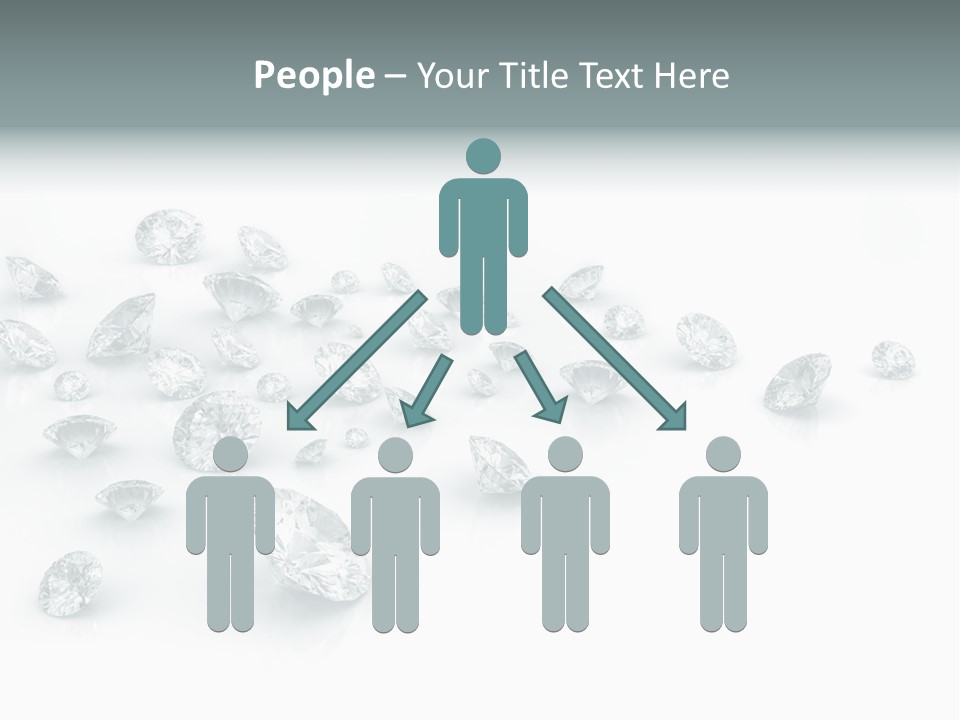 Clear Reflection Gemstones PowerPoint Template