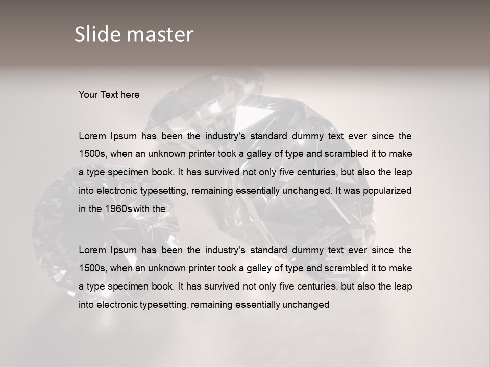 Jewels Diamond Stones PowerPoint Template