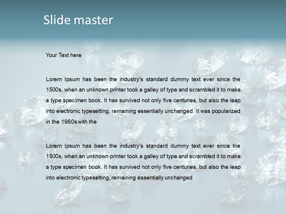 Clear Brilliant Refraction PowerPoint Template