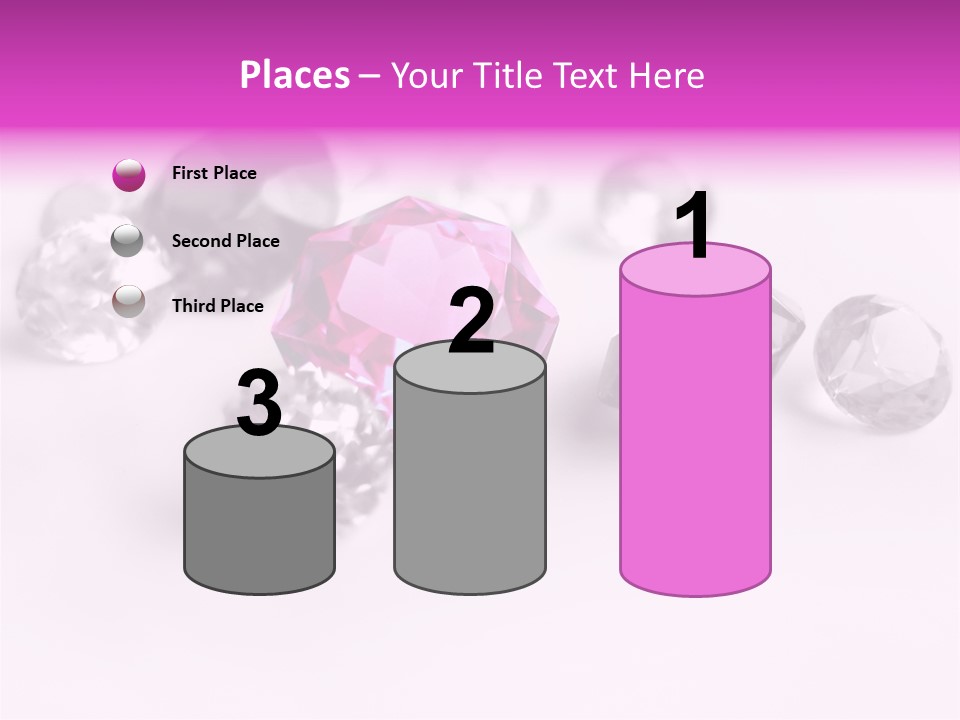 Colorful Stones Diamonds Star PowerPoint Template