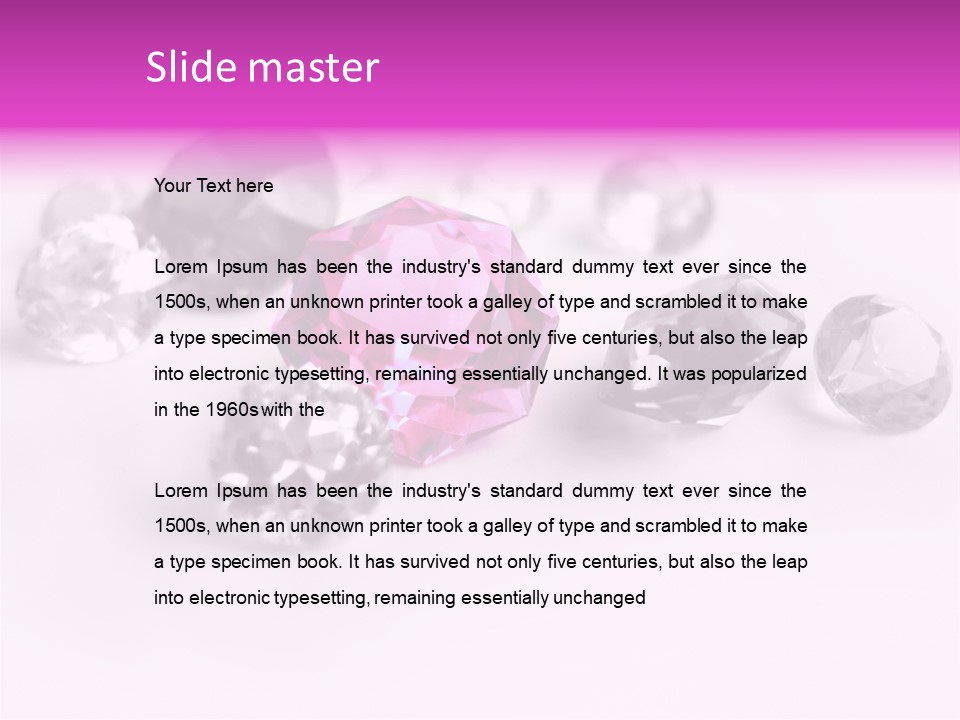 Colorful Stones Diamonds Star PowerPoint Template