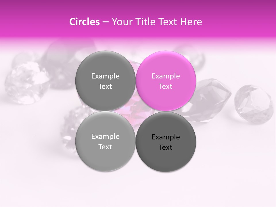 Colorful Stones Diamonds Star PowerPoint Template