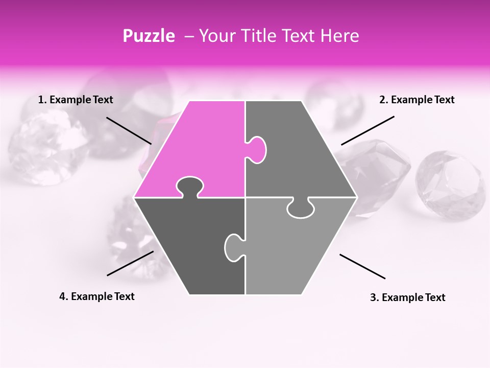 Colorful Stones Diamonds Star PowerPoint Template