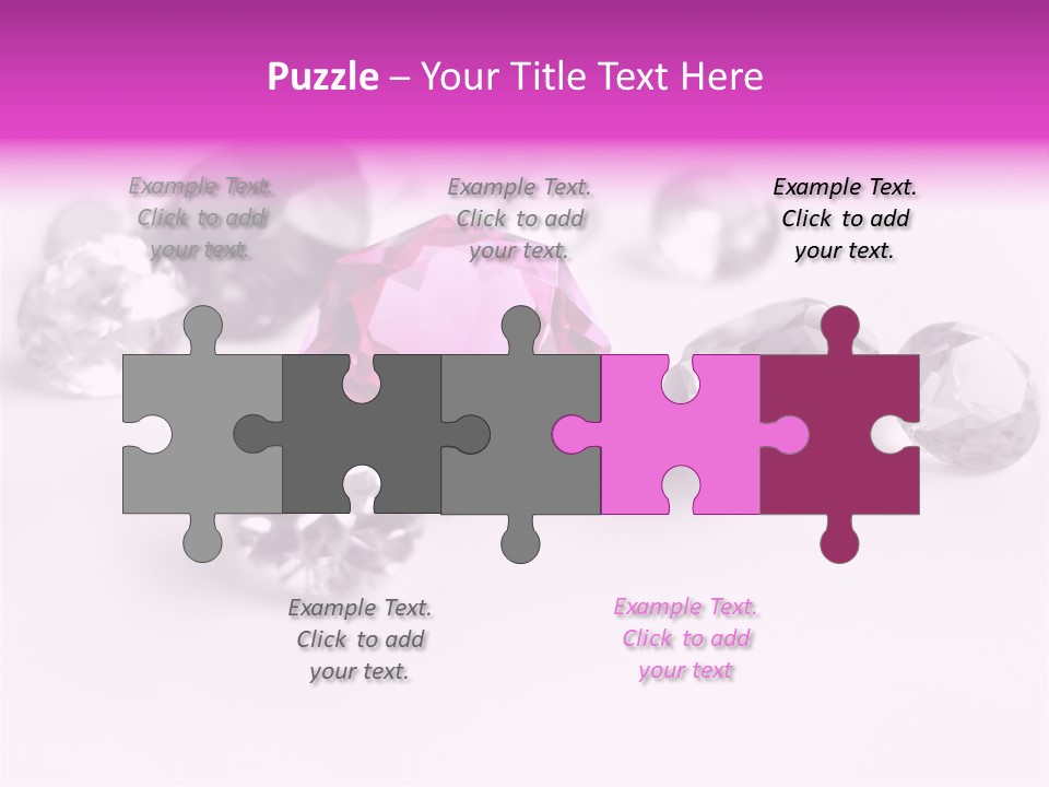 Colorful Stones Diamonds Star PowerPoint Template