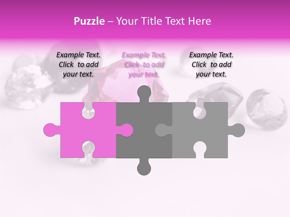 Colorful Stones Diamonds Star PowerPoint Template