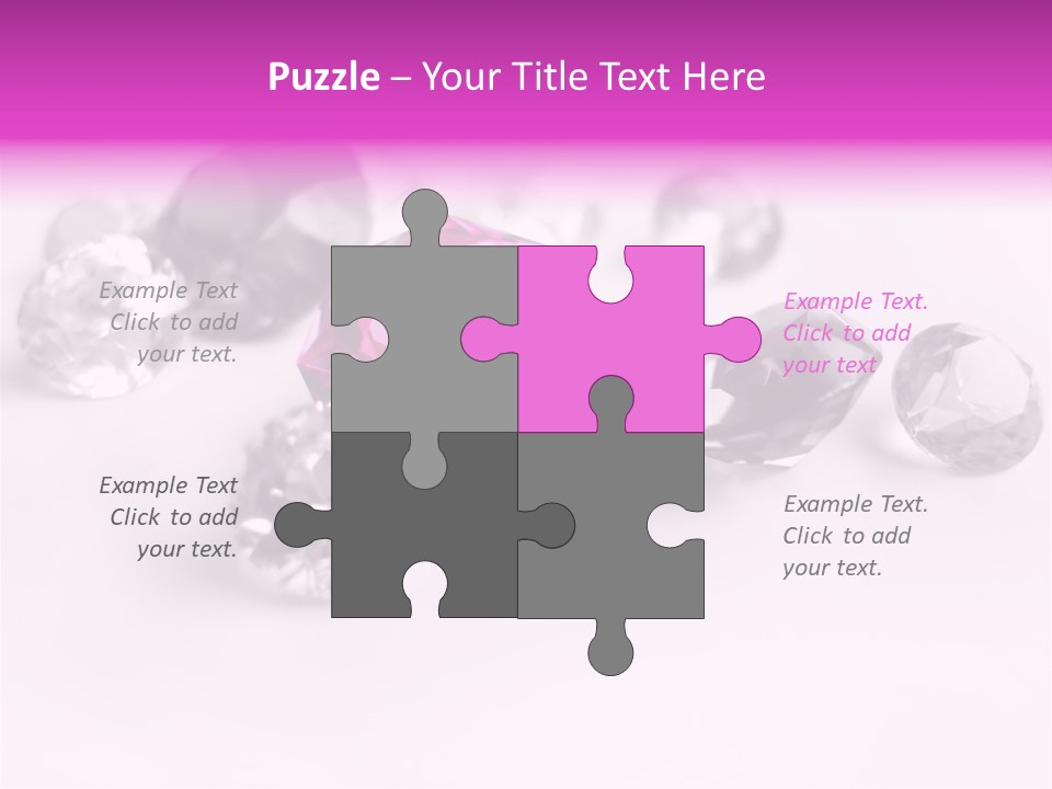 Colorful Stones Diamonds Star PowerPoint Template