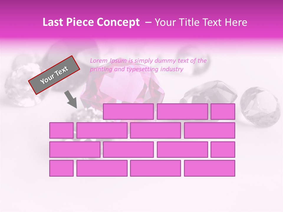 Colorful Stones Diamonds Star PowerPoint Template