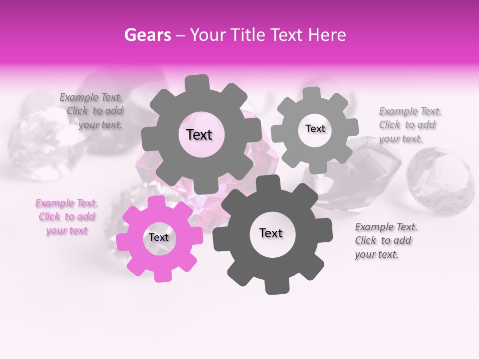 Colorful Stones Diamonds Star PowerPoint Template