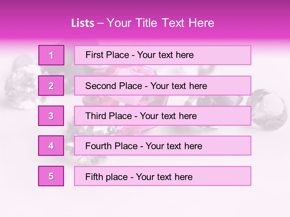 Colorful Stones Diamonds Star PowerPoint Template