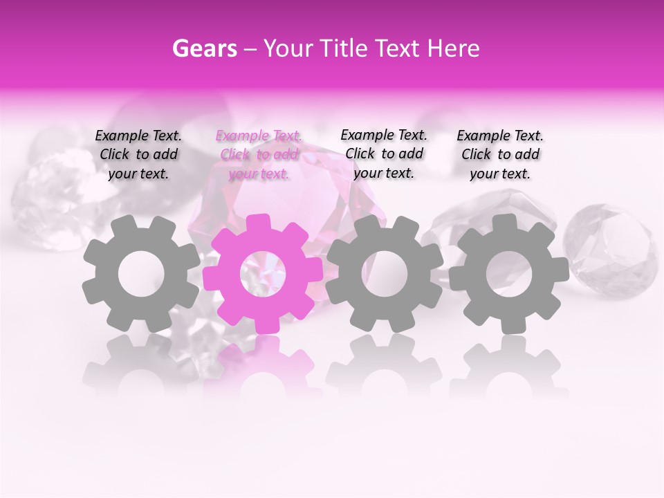 Colorful Stones Diamonds Star PowerPoint Template