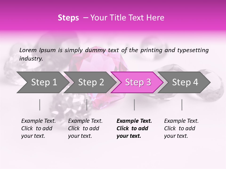 Colorful Stones Diamonds Star PowerPoint Template