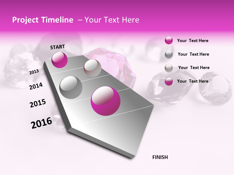 Colorful Stones Diamonds Star PowerPoint Template