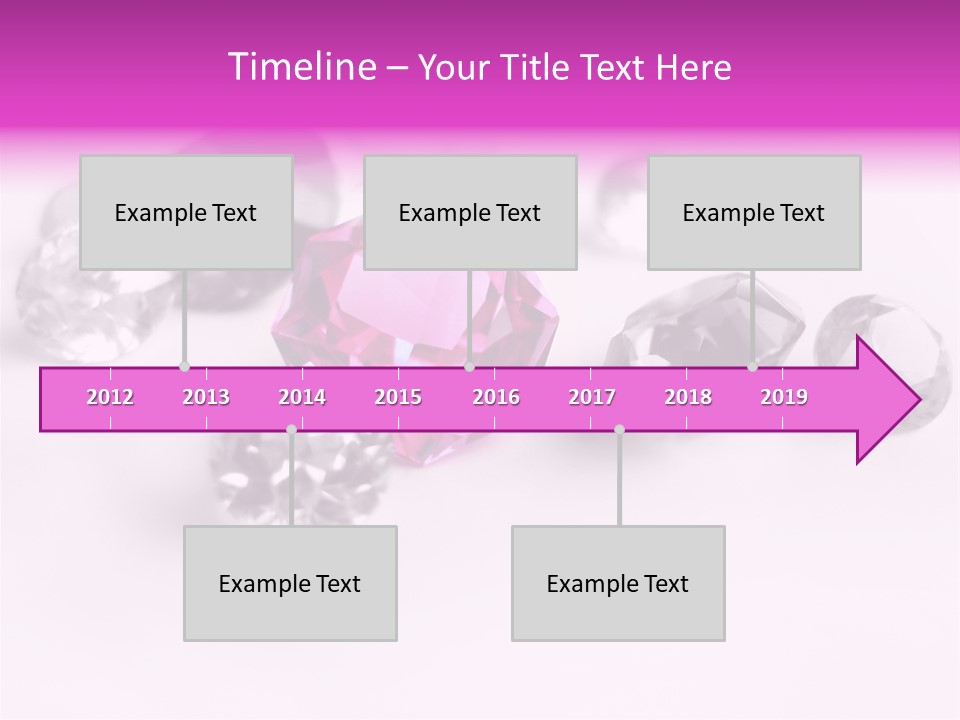 Colorful Stones Diamonds Star PowerPoint Template