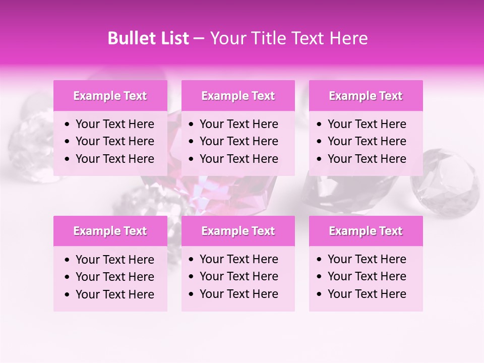 Colorful Stones Diamonds Star PowerPoint Template