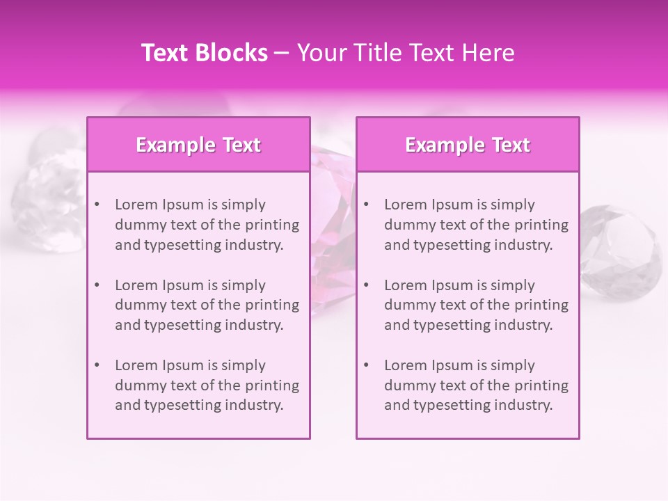 Colorful Stones Diamonds Star PowerPoint Template