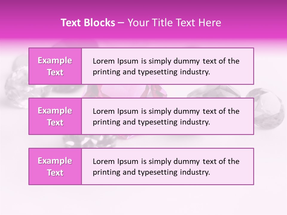 Colorful Stones Diamonds Star PowerPoint Template