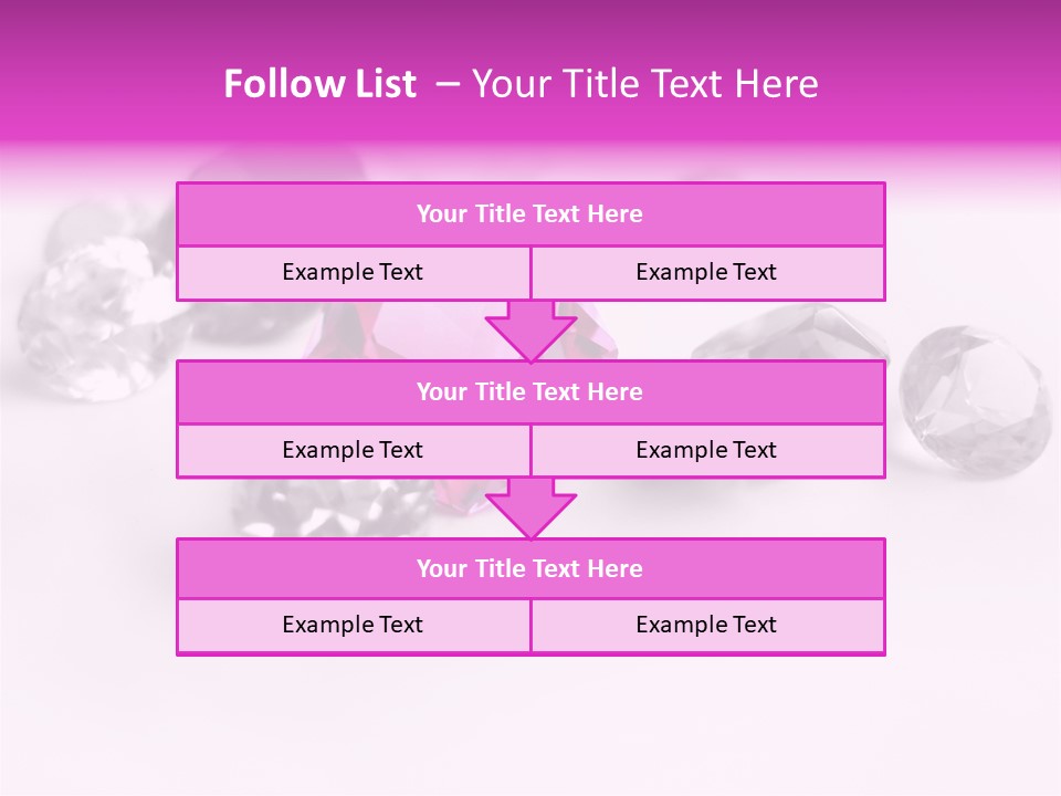 Colorful Stones Diamonds Star PowerPoint Template