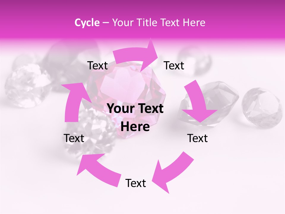 Colorful Stones Diamonds Star PowerPoint Template