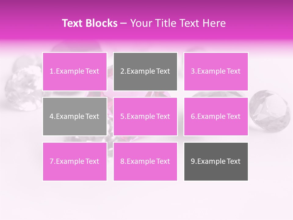 Colorful Stones Diamonds Star PowerPoint Template