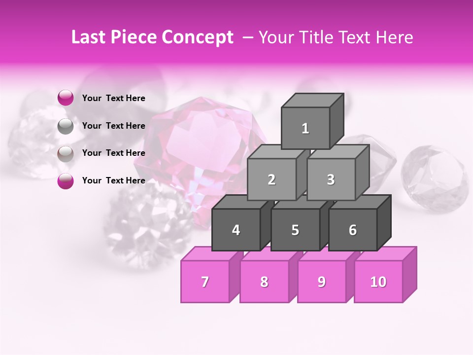 Colorful Stones Diamonds Star PowerPoint Template