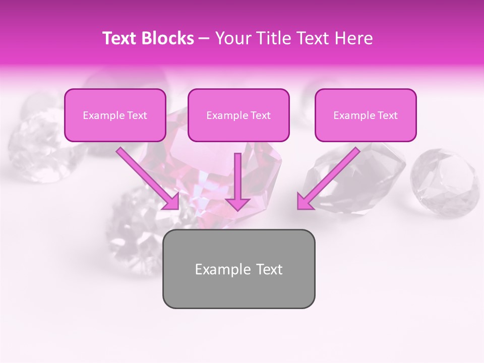 Colorful Stones Diamonds Star PowerPoint Template