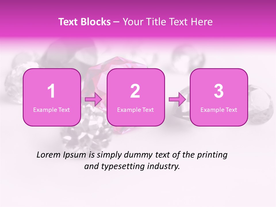 Colorful Stones Diamonds Star PowerPoint Template