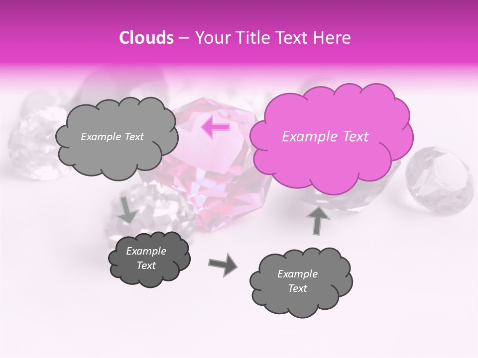 Colorful Stones Diamonds Star PowerPoint Template