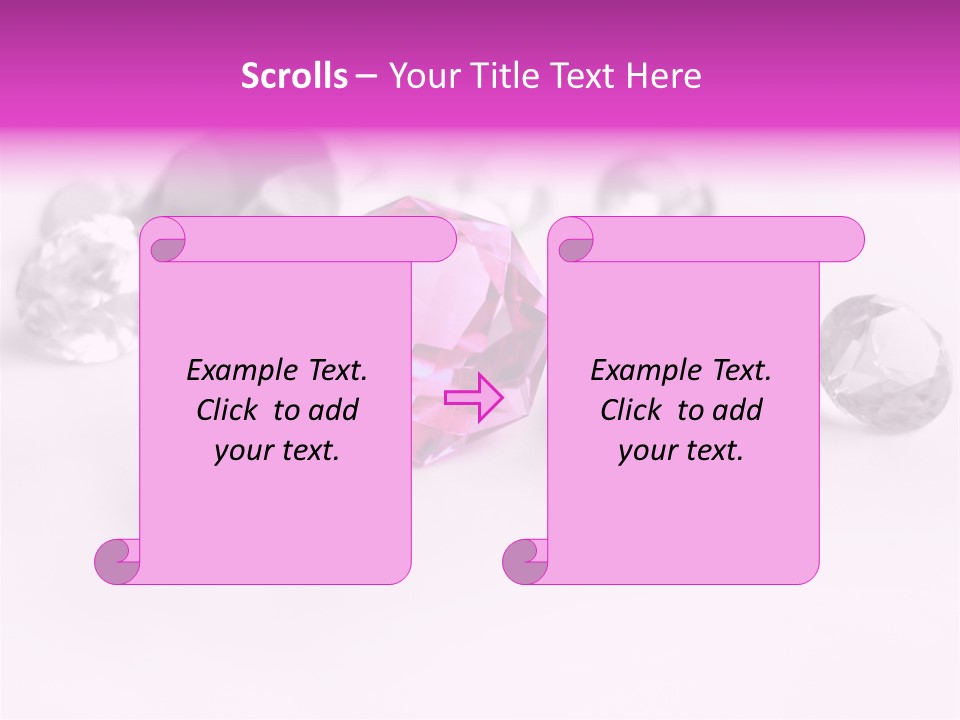 Colorful Stones Diamonds Star PowerPoint Template