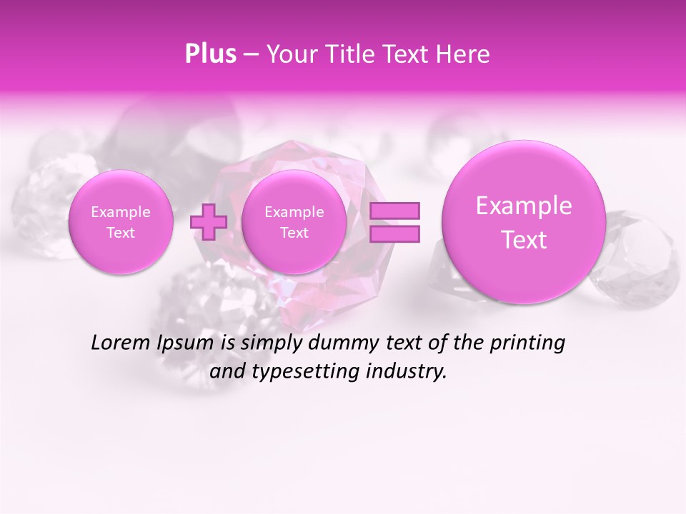 Colorful Stones Diamonds Star PowerPoint Template