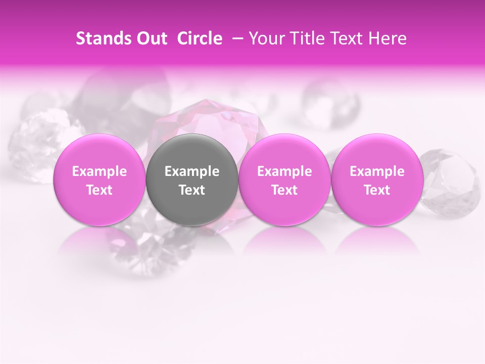 Colorful Stones Diamonds Star PowerPoint Template
