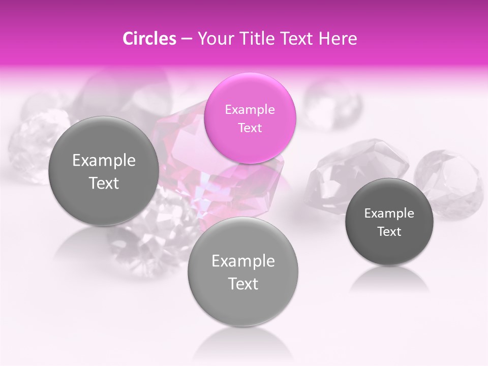 Colorful Stones Diamonds Star PowerPoint Template