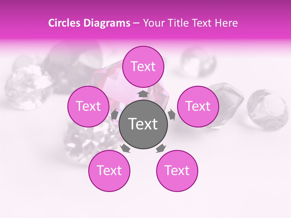 Colorful Stones Diamonds Star PowerPoint Template