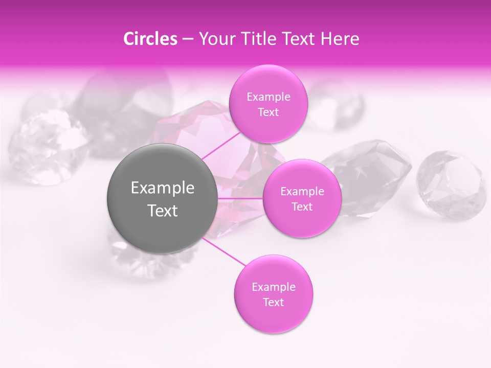 Colorful Stones Diamonds Star PowerPoint Template