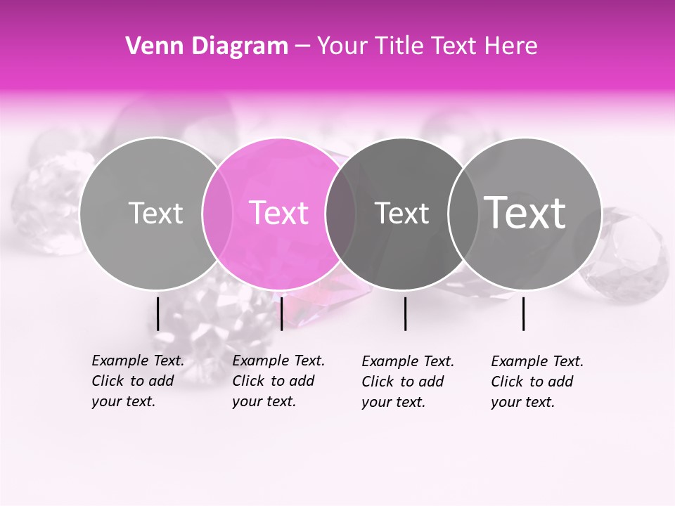 Colorful Stones Diamonds Star PowerPoint Template