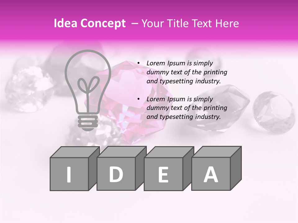 Colorful Stones Diamonds Star PowerPoint Template