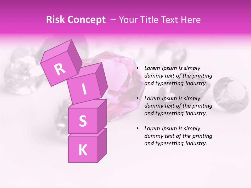 Colorful Stones Diamonds Star PowerPoint Template