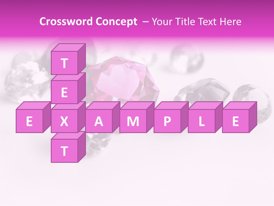 Colorful Stones Diamonds Star PowerPoint Template